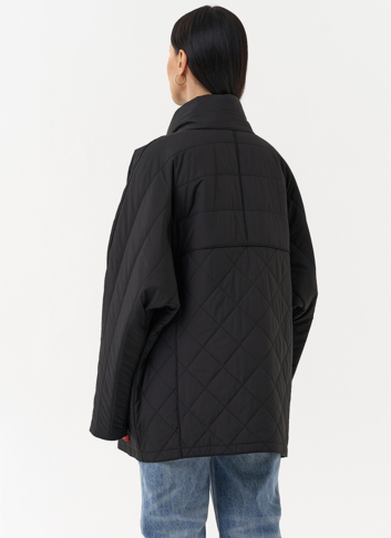 Женская двухсторонняя куртка с воротником стойкой