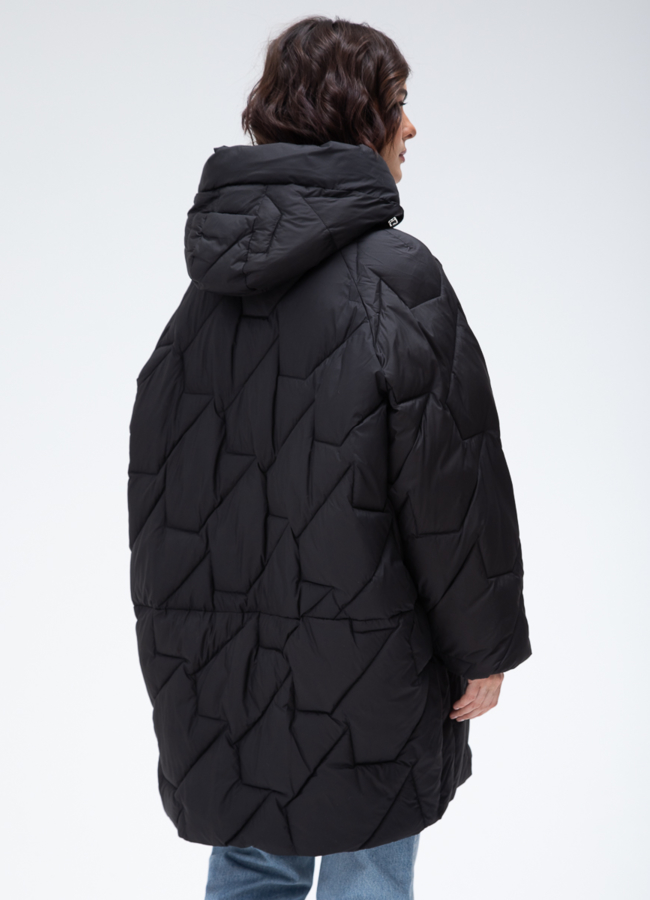 фото Женский пуховик с капюшоном  модель № 28418