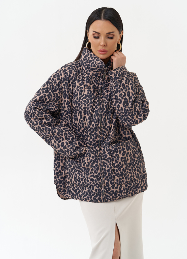 Женская двухсторонняя куртка модель № 29933 меха малина