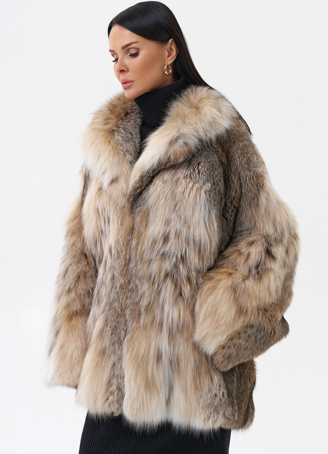 Шуба из рыси модель № 29295 универмаг малина