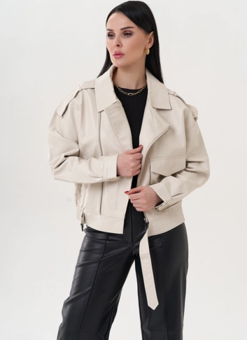 Куртка "бомбер" из эко кожи