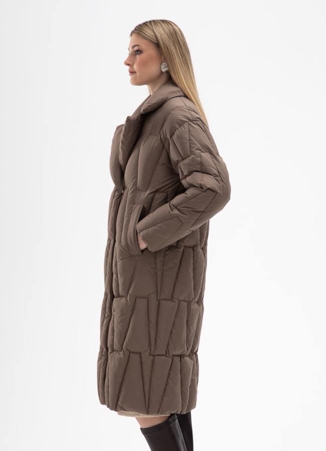 Женский пуховик с английским воротником модель № 31141 универмаг малина