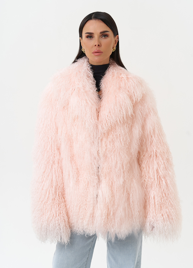 фото Женская шуба из меха ламы модель № 31039