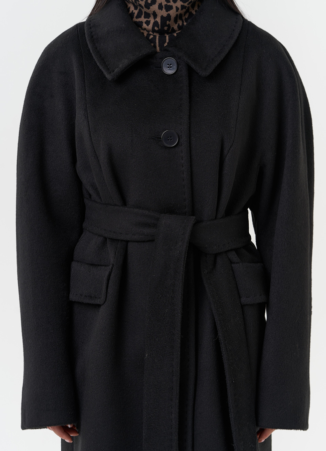 Женское пальто с поясом модель № 28440 в рассрочку