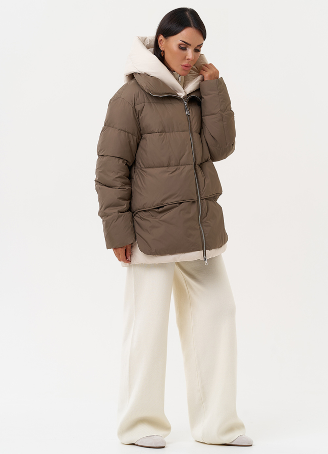 Женская зимняя куртка с капюшоном модель № 31291 универмаг малина