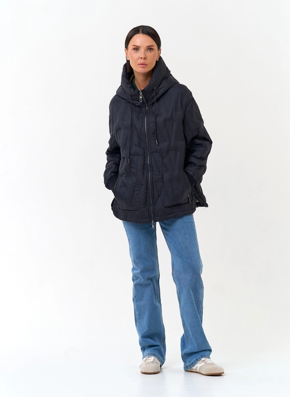 Женская двухстороняя куртка с капюшоном фото
