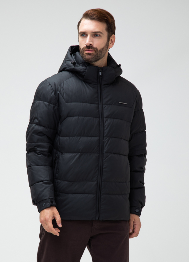 фото Мужской пуховик с капюшоном  модель № 28874