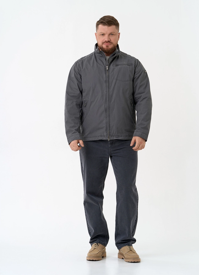 фото Мужская куртка ветровка с воротником стойкой модель № 32521