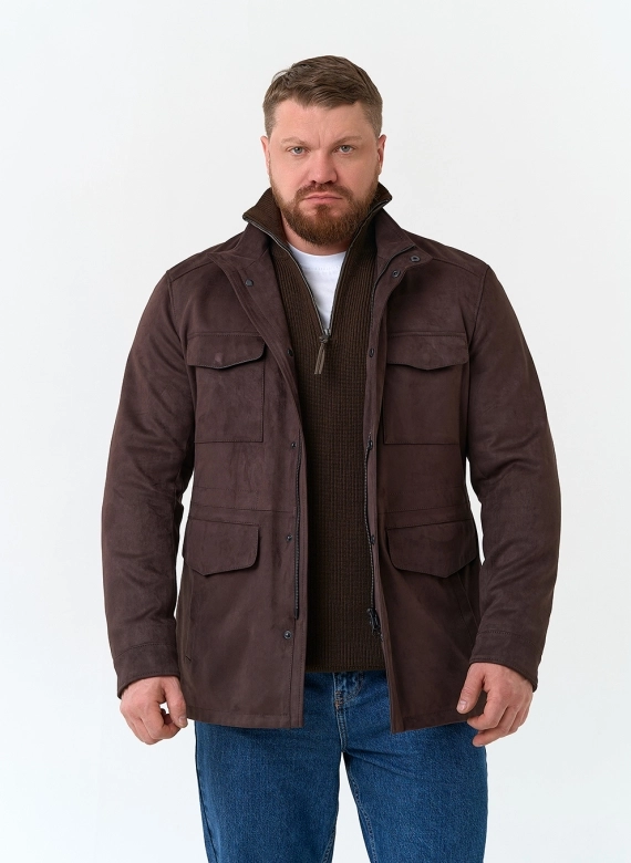 Мужская парка из эко замши фото