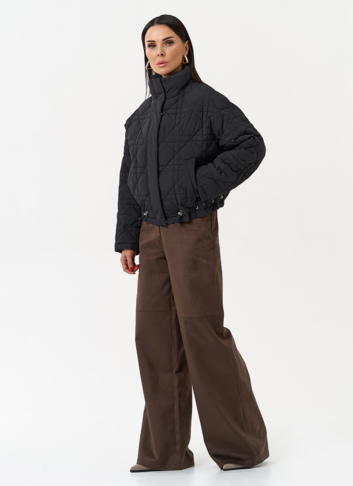 Короткая куртка с воротником стойкой