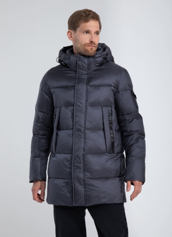Пуховик мужской с капюшоном 