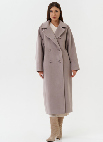 Женское двубортное пальто