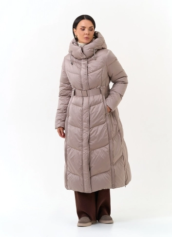 Женский пуховик с капюшоном фото