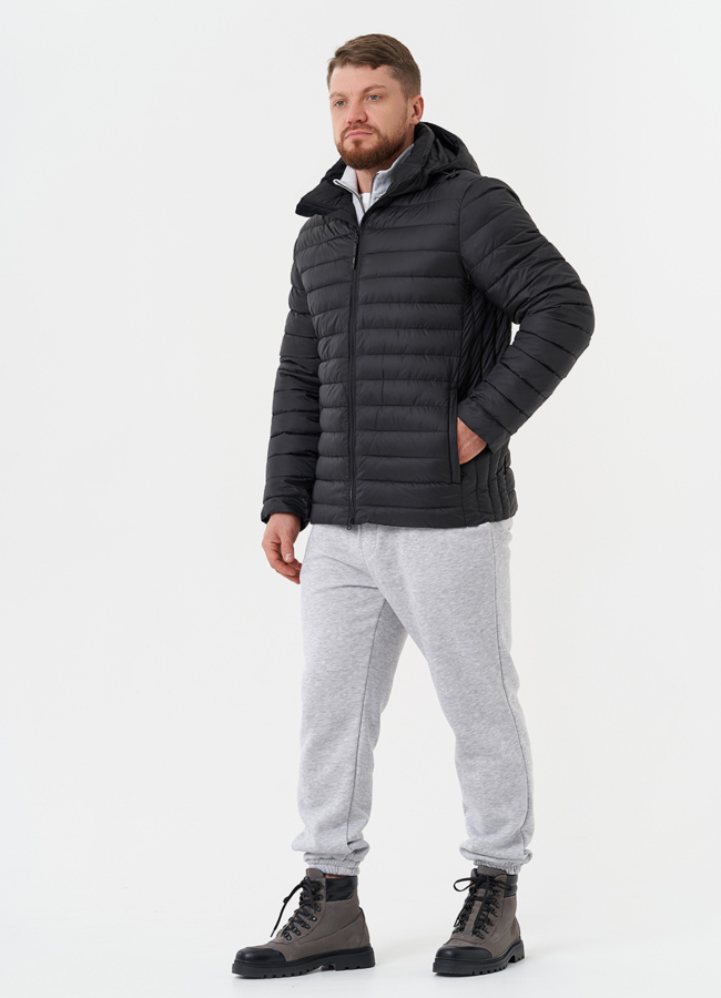 Стеганая куртка с капюшоном модель № 28019 в рассрочку